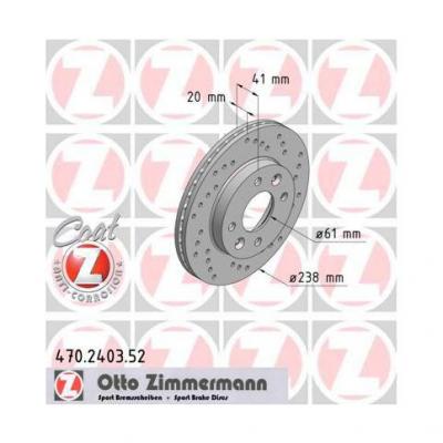 Disques de frein avants percés Zimmermann Gtt / R11T