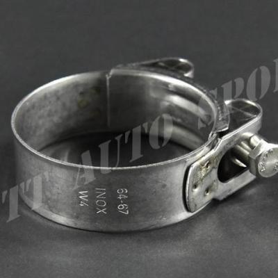 Collier échappement inox 67 - 64mm largeur 25mm