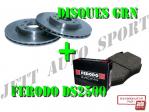 Pack freinage disques grn et plaquettes ds2500