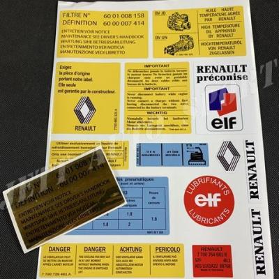 Planche De Stickers Compartiment Moteur Gtt