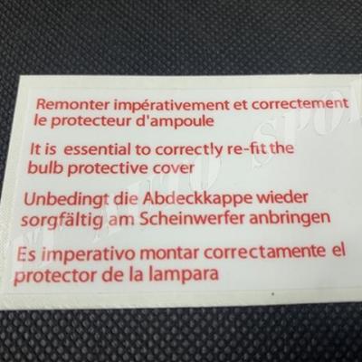 Sticker Protecteur Ampoule Renault C16 Williams